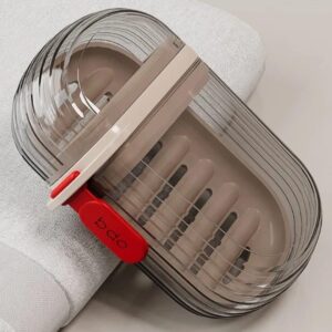 Wall-Mounted Transparent Soap Holder – Self-Adhesive Bathroom Shelf