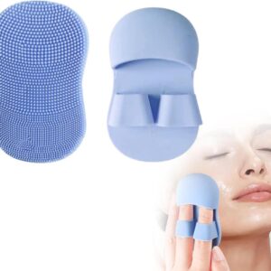 Premium Silicone Facial Cleansing & Exfoliating Manual Finger Brush – Soft Bristle Face Scrubber for Deep Pore Cleaning and Blackhead Removal